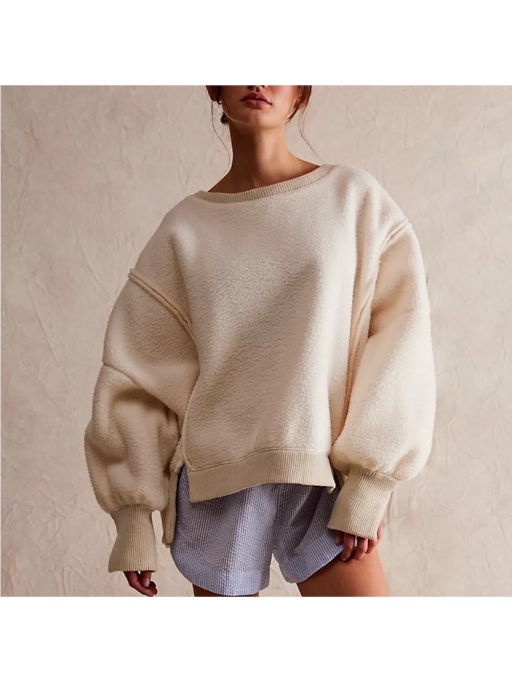 Free People We The Free Camden Fleece Oversized Sweatshirt XS